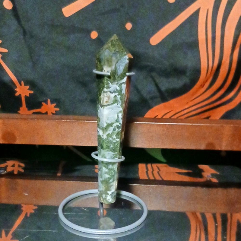 Moss Agate Wand